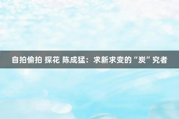 自拍偷拍 探花 陈成猛：求新求变的“炭”究者