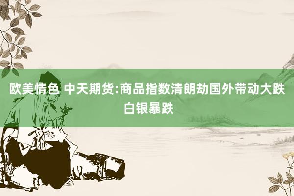 欧美情色 中天期货:商品指数清朗劫国外带动大跌 白银暴跌